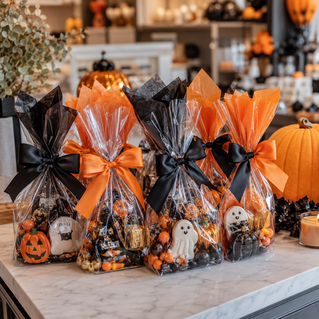Ideas de bolsitas de dulces para Halloween para clientes de un negocio Ideas de bolsitas de dulces para Halloween para clientes de un negocio